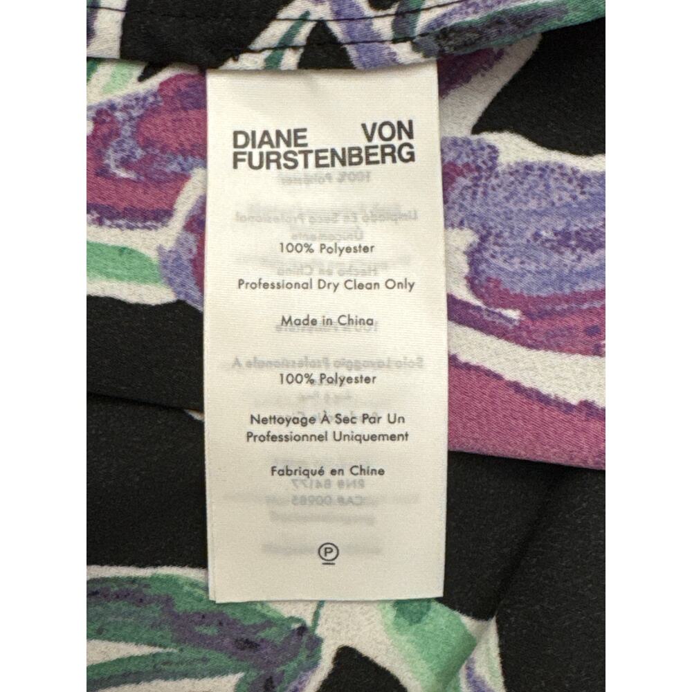 Diane Von Furstenberg Nella Tulip Fields Violet Midi Cottage Floral Dress 12 - Picture 7 of 7